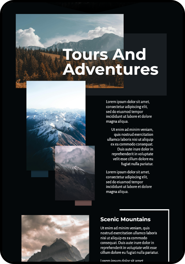 Tablet landing image